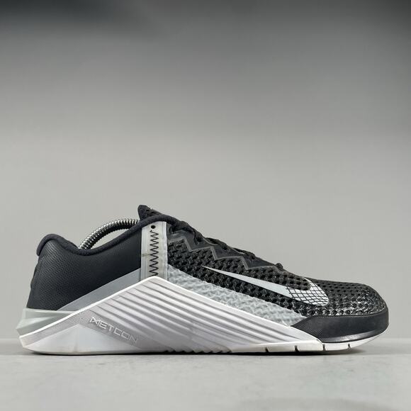 Nike Metcon 6 Men’s Size 8.5 Black White Gym Training Shoes Athletic Sneakers - Picture 6 of 9